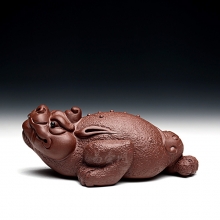 【七星金蟾】精品紫砂茶宠 原矿紫泥 紫砂雕塑 紫砂金蟾 高档紫砂作品