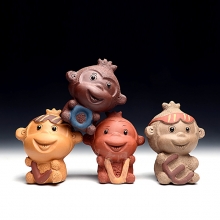 【Love猴】宜兴原矿紫砂 猴子茶宠 茶宠摆件 猴子雕塑 功夫茶玩