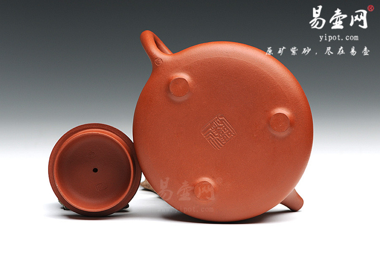 【红泥大石瓢】宜兴紫砂壶名家 刘一飞紫砂壶作品 原矿红泥