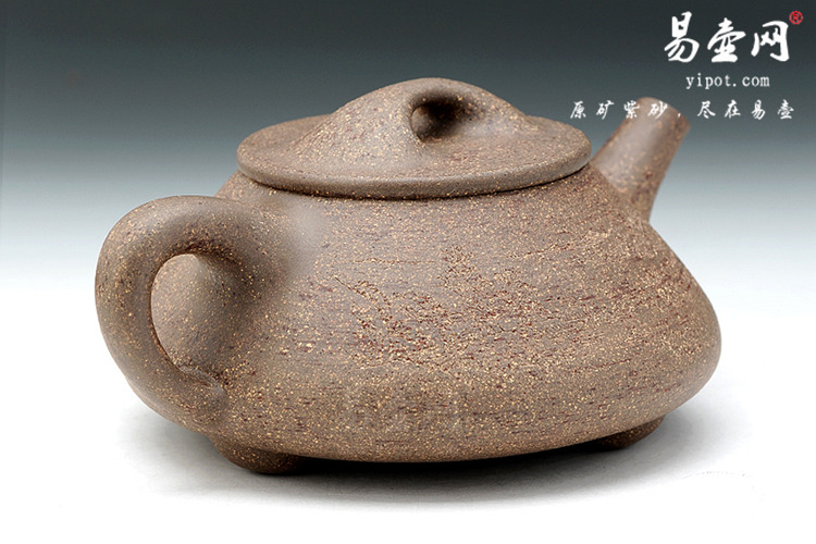 【段泥大石瓢】宜兴紫砂壶名家 吴建平紫砂壶作品 原矿段泥