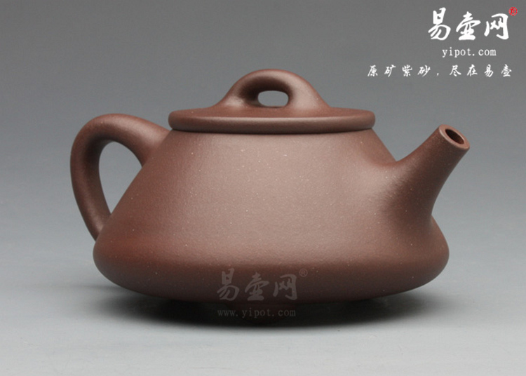 【景舟大石瓢】宜兴紫砂壶名家 吴建平紫砂壶作品 原矿底槽清