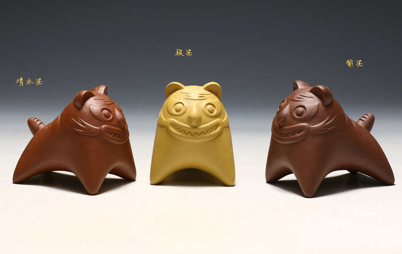 【小老虎】紫砂茶宠精品 茶玩 紫砂把件 三种泥料可选