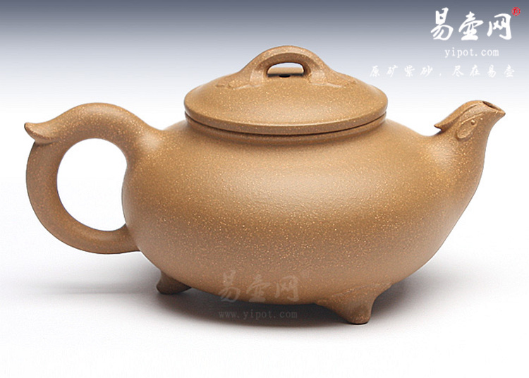 【飞凤成祥】宜兴紫砂壶名家 潘国良紫砂壶作品 原矿黄金段