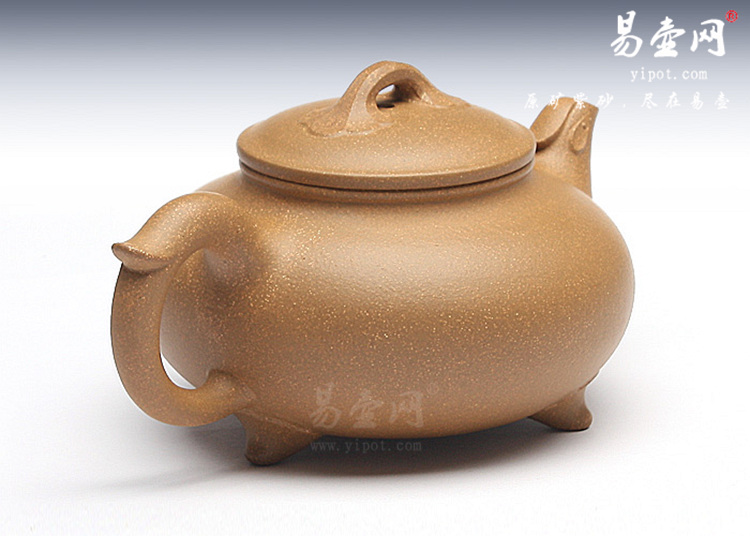 【飞凤成祥】宜兴紫砂壶名家 潘国良紫砂壶作品 原矿黄金段