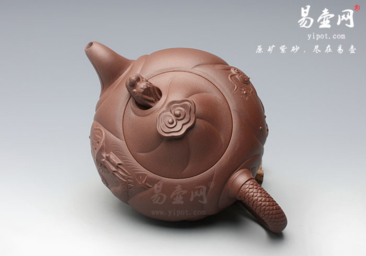 【鱼化龙】宜兴紫砂壶名家 潘国良紫砂壶作品 原矿底槽清