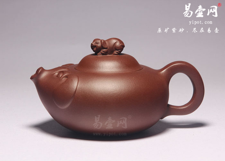 【猪福】宜兴紫砂壶名家 陈彩敏紫砂壶 原矿紫泥