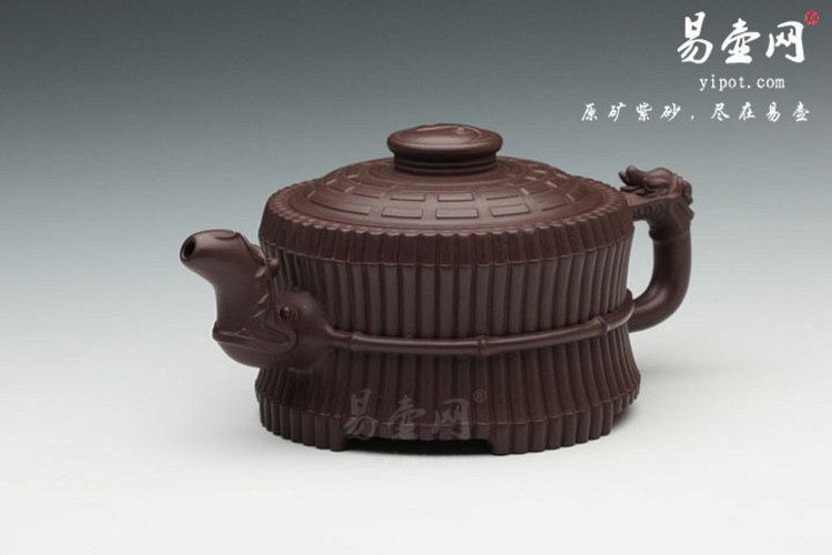 【龙头一捆竹】宜兴紫砂壶名家 范晓明紫砂壶作品 原矿紫泥