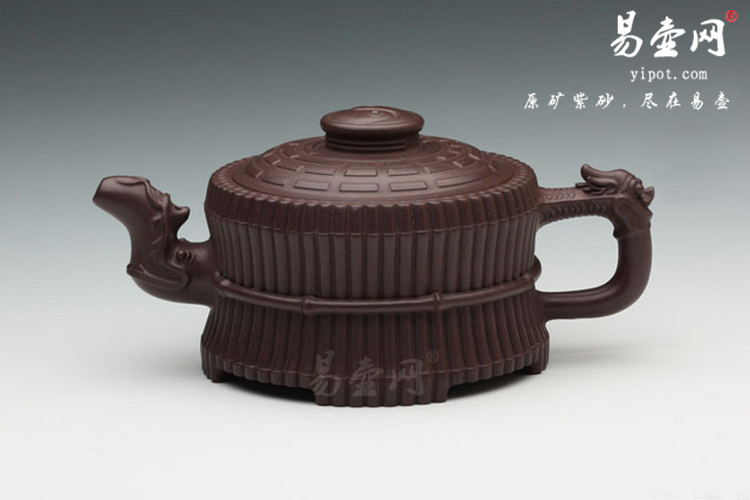 【龙头一捆竹】宜兴紫砂壶名家 范晓明紫砂壶作品 原矿紫泥