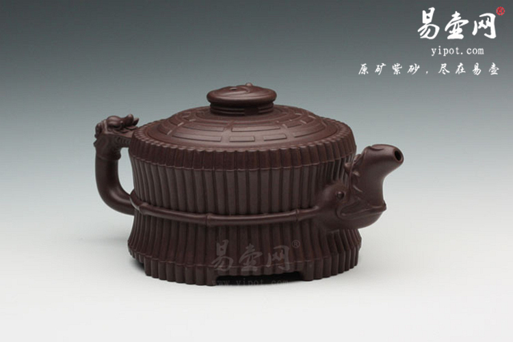 【龙头一捆竹】宜兴紫砂壶名家 范晓明紫砂壶作品 原矿紫泥