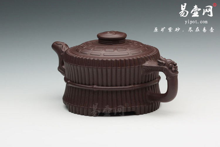 【龙头一捆竹】宜兴紫砂壶名家 范晓明紫砂壶作品 原矿紫泥