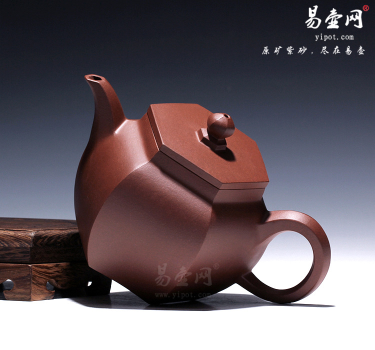 【六方平盖】宜兴紫砂壶名家 王品荣紫砂壶 原矿紫泥