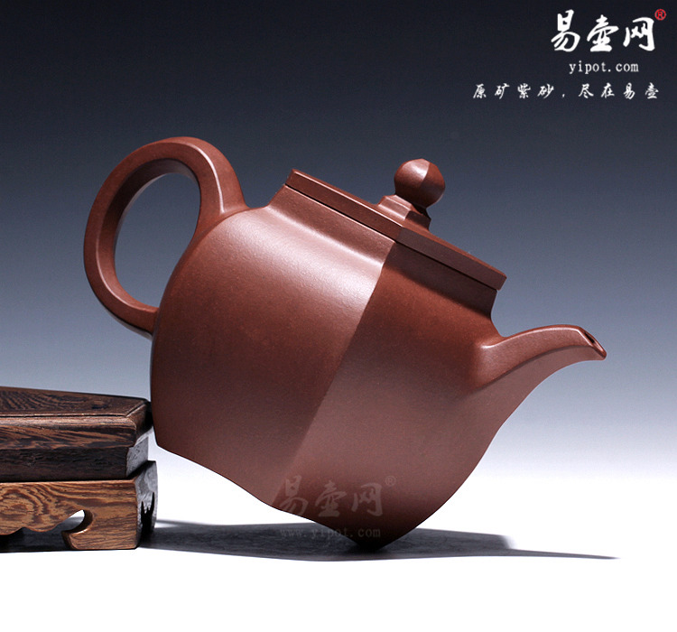 【六方平盖】宜兴紫砂壶名家 王品荣紫砂壶 原矿紫泥