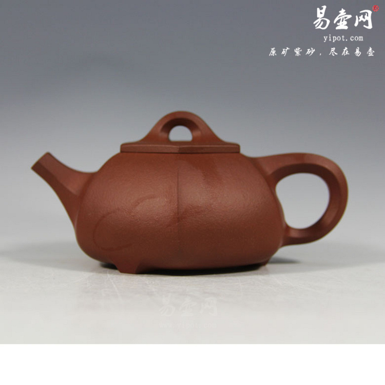 方器紫砂壶名家：许俊六方石瓢壶图片
