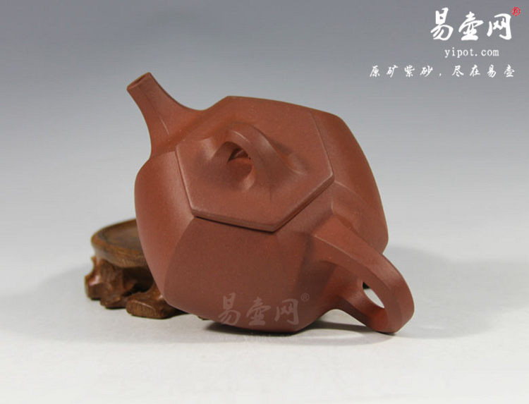 方器紫砂壶名家：许俊六方石瓢壶图片