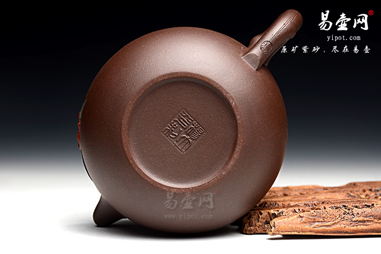 宜兴紫砂壶，杨立平紫砂，花开富贵壶图片