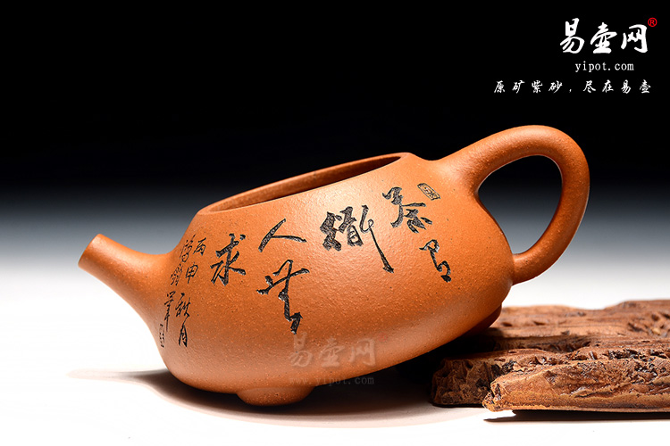 朱鸿钧紫砂壶：石瓢紫砂壶照片
