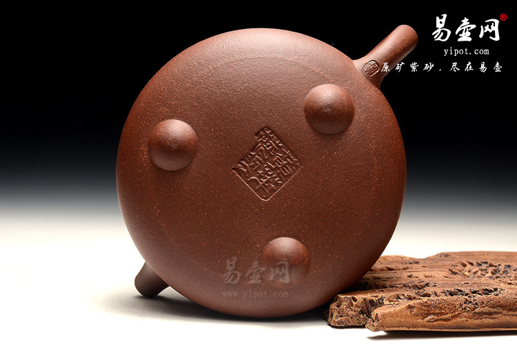 宜兴黄叶萍紫砂壶，石瓢壶图片