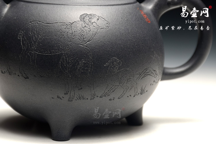 宜兴紫砂壶，紫砂壶如果清洗，黑泥壶泡茶好喝吗，尹怀刻绘紫砂壶