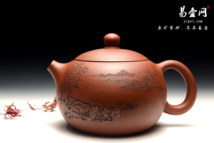 宜兴黄叶萍紫砂壶，大品西施壶图片