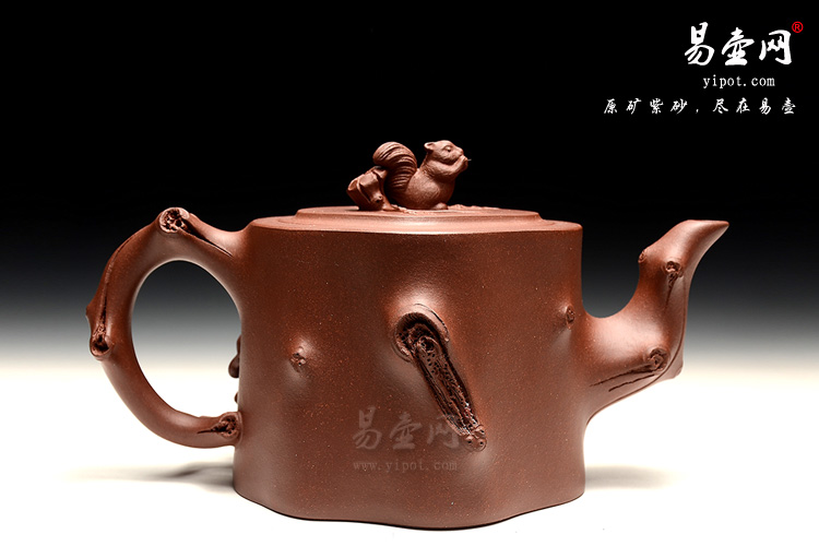 宜兴名家紫砂壶，冯盘军老师紫砂壶艺术，收藏力作，松树葡萄壶图片