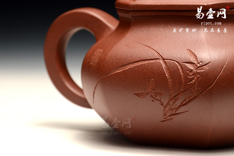 阳羡紫砂壶，宜兴高档茶具，陈顺根紫砂壶，仿古八方壶图片