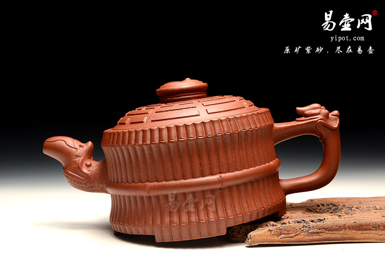 黄叶萍紫砂壶工作室，大品龙头一捆竹紫砂壶茶具，高档礼品茶壶