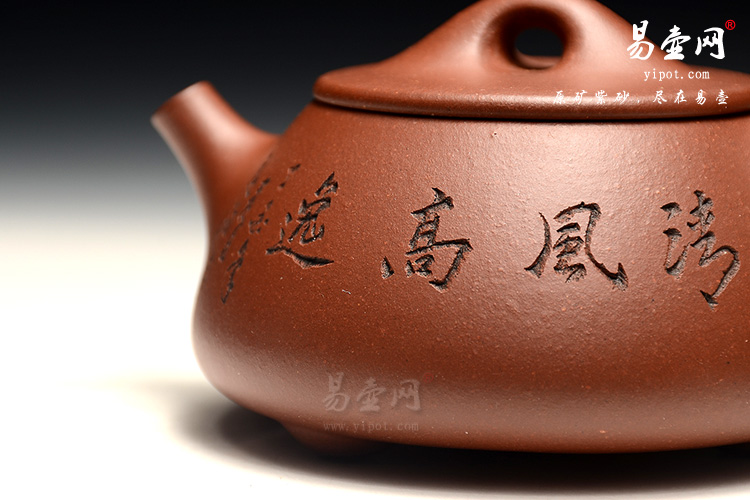许俊紫砂壶艺术，底槽清紫砂茶壶，石瓢壶图片