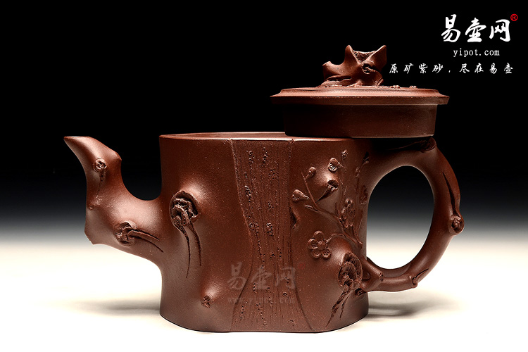 宜兴紫砂壶，冯盘军全手工梅桩壶图片