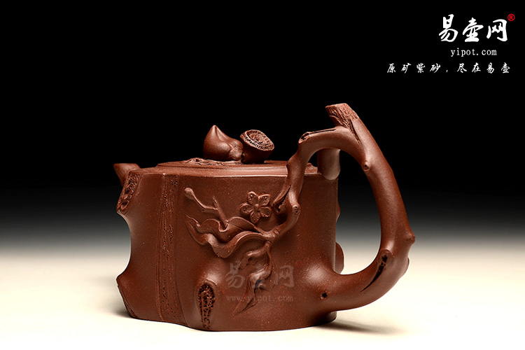 冯盘军全手工寿桃桩紫砂壶