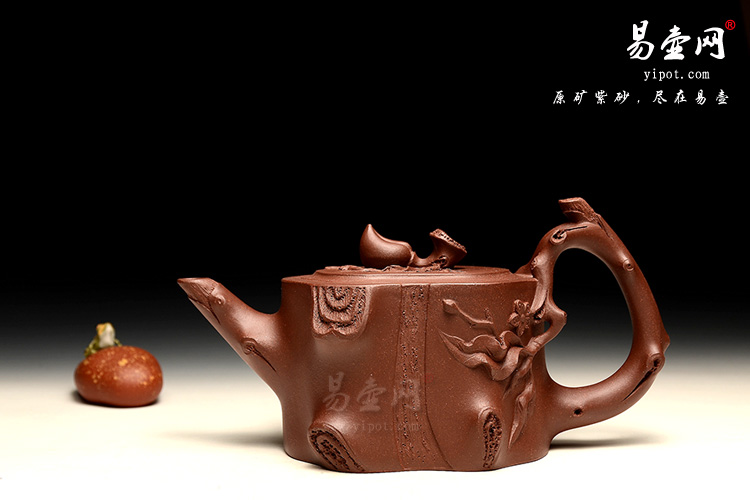 冯盘军全手工寿桃桩紫砂壶