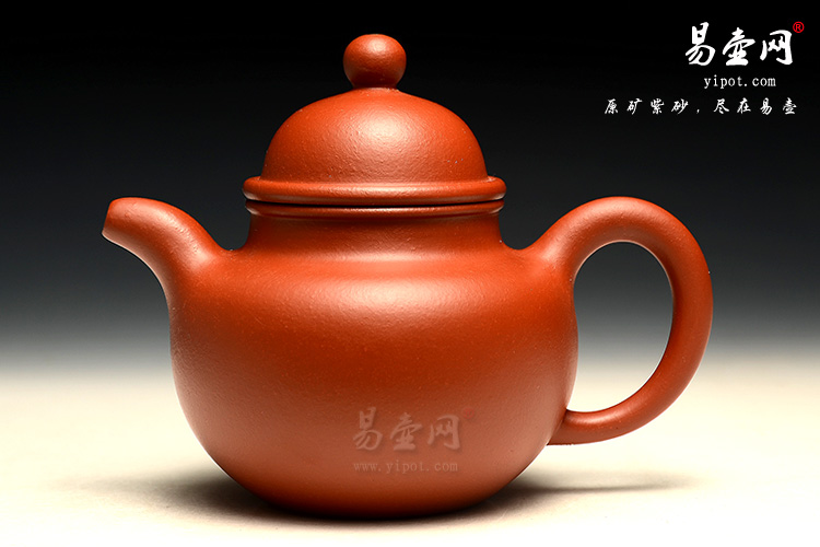 赵庄朱泥掇球紫砂壶图片